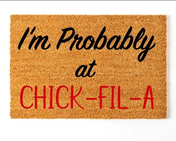 CFA Door Mat  Chick-fil-a door mat  Welcome Mat  | Etsy | Etsy (US)