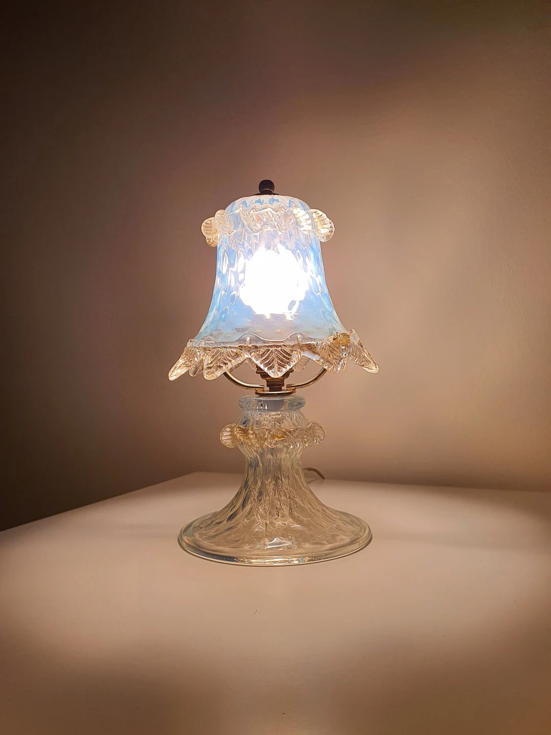 Murano Glass Blown Glass Tulip Table Lamp 1950s - Etsy | Etsy (US)