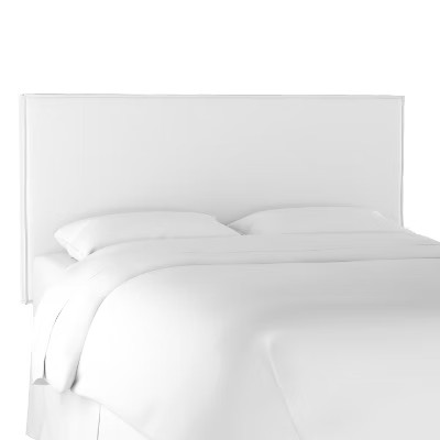 King French Seam Slipcover Headboard Twill White - Simply Shabby Chic® | Target