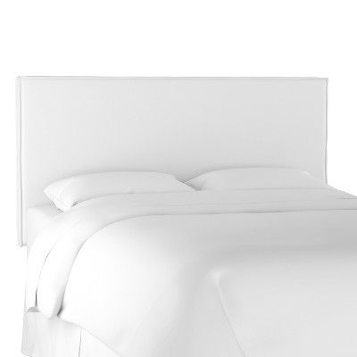 King French Seam Slipcover Headboard Twill White - Simply Shabby Chic&#174; | Target