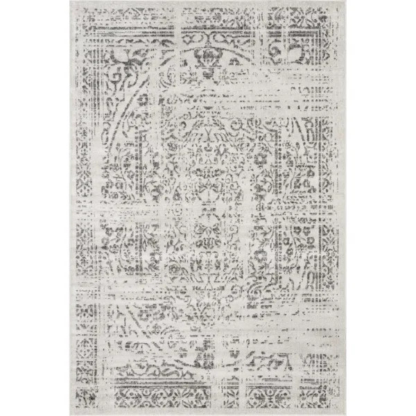 Etasha Vintage Traditional Medallion Gray Area Rug | Wayfair North America