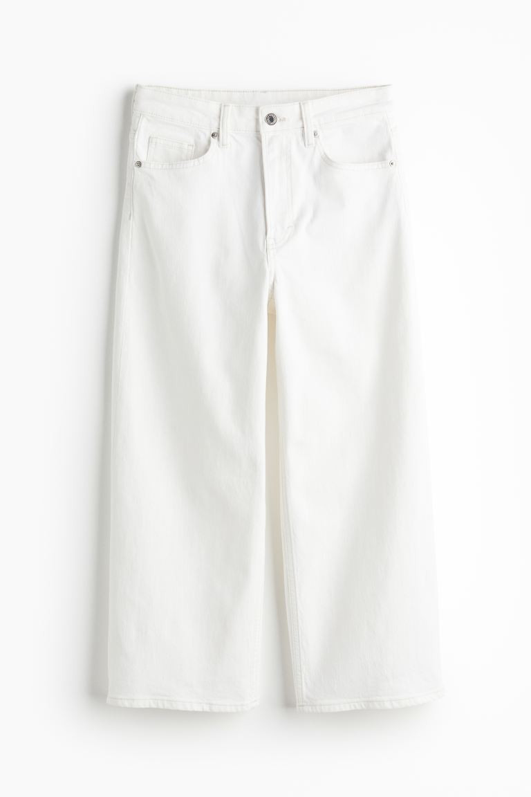 Petite Length Wide High Cropped Jeans | H&M (FR, IT, ES, PT, BE)