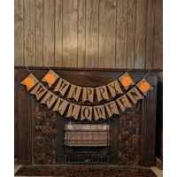 Happy Halloween Banner, Jack O' Lantern Sign, Pumpkin Decor, Party | Etsy (US)