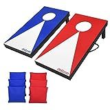 Amazon.com: GoSports Portable Size Cornhole Game Set with Wood Decals and 6 Bean Bags - Great for... | Amazon (US)