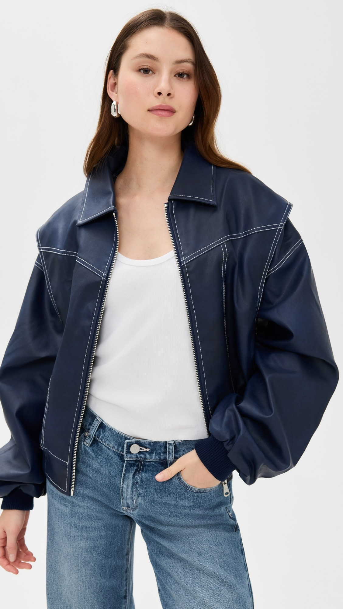 Vista Faux Leather Bomber Jacket | Shopbop