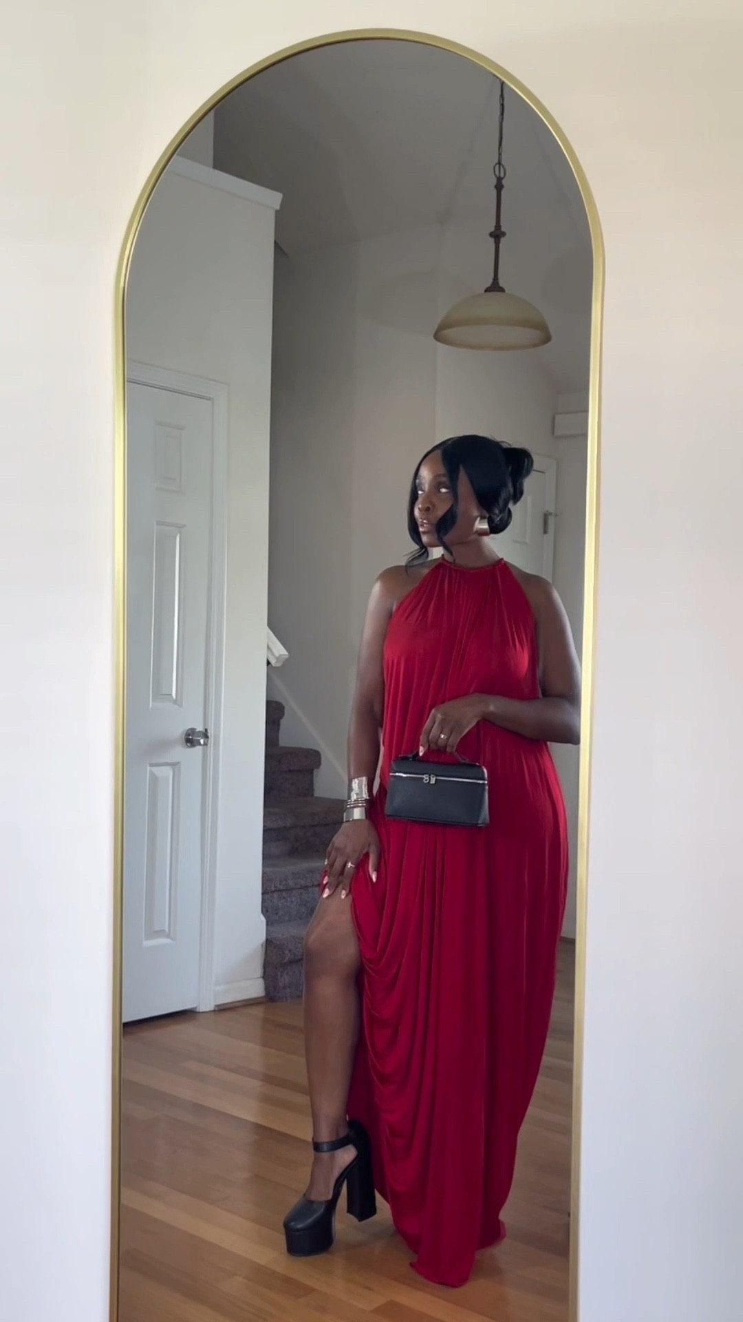 Red maxi dress, Japanese inspired fashion, elegant dress, styling platform heels, date night outfit, Ronny kobo dress 

#LTKStyleTip #LTKSeasonal