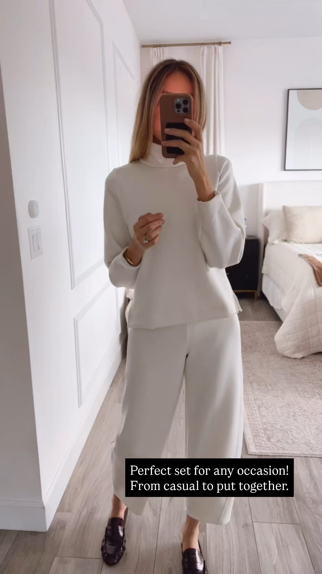 Ultra comfortable fabric set. In love with this mock neck top . I feel so elegant in it! Runs tts , wearing a size  small
ALINEXSPANX for 15% off first order & free shipping


@spanx #spanxpartner

#LTKootd #LTKSeasonal #LTKU