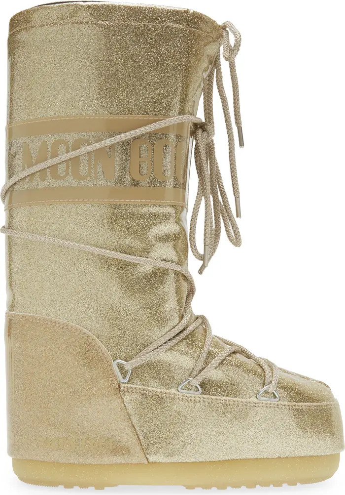 Moon Boot® Kids' Metallic Glitter Icon Water Repellent Moon Boot® | Nordstrom | Nordstrom