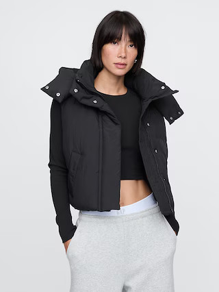 Cropped Duvet Wrap Puffer Vest | Gap (US)