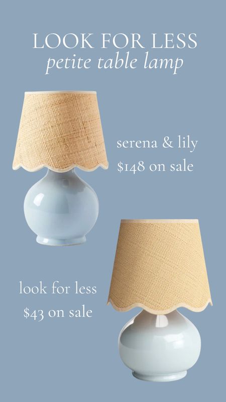Unbelievable Serena & Lily Look for Less! This pretty blue petite table lamp with a scalloped raffia shade is a must buy this summer!!!

#LTKSaleAlert #LTKHome #LTKFindsUnder50
