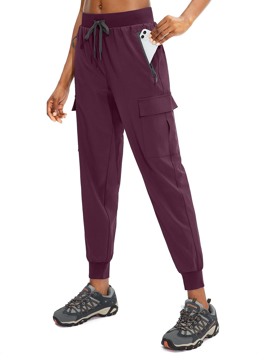 Soothfeel Women's Hiking Cargo Pants with Pockets Lightweight Quick Dry Travel Athletic Joggers P... | Amazon (US)