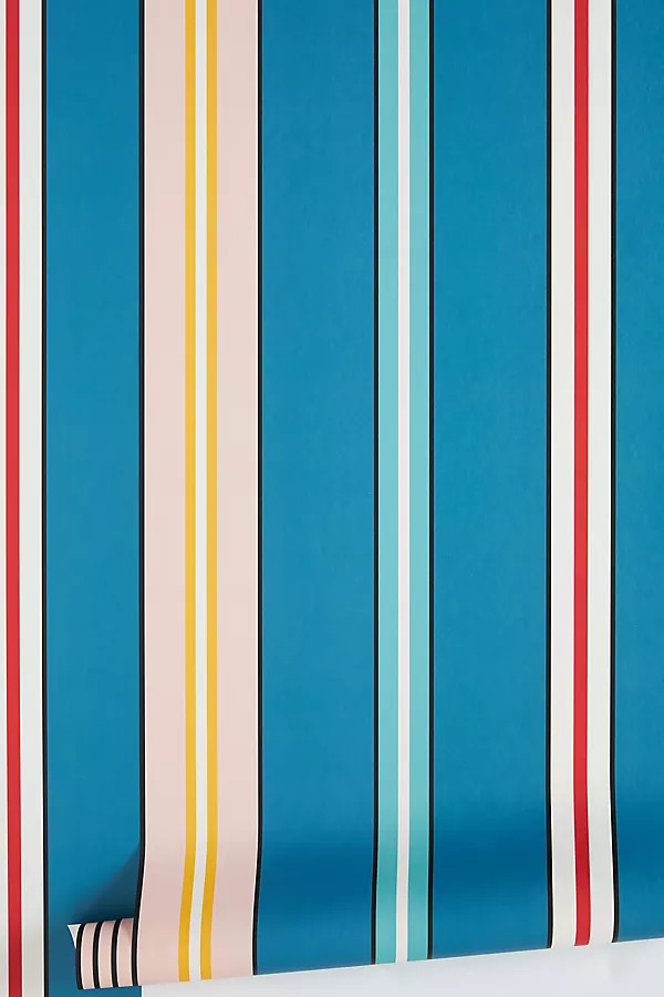 Ottoline Sporty Stripes Wallpaper | Anthropologie (US)