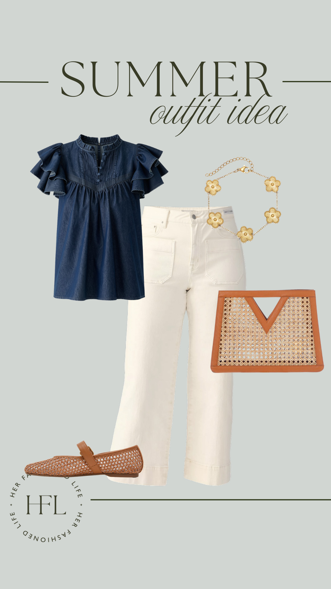 This denim top and white pants combo from Belk is perfect for summer.
#belk #belkstyle #summeroutfit #ltkstyle 

 #LTKootd #LTKOver40