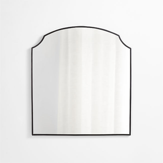 Emmy Black Wall Mirror 36"x40" + Reviews | Crate & Barrel | Crate & Barrel