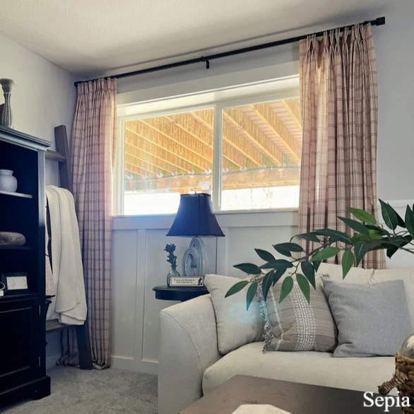 Freda Plaid Stripes Linen Curtains & Drapes French Pleated | Tailorvibe