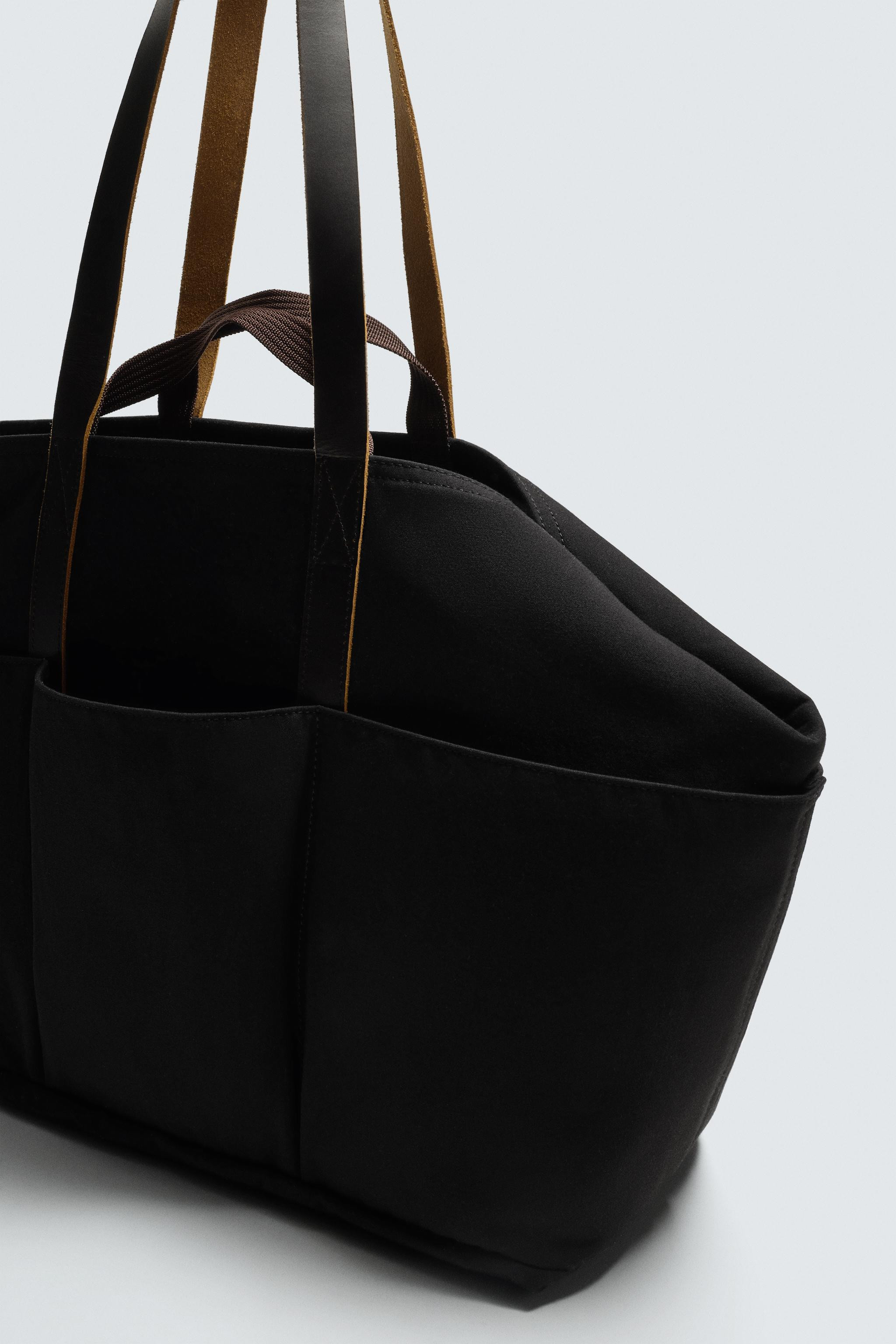 LEATHER DETAIL SHOPPER BAG AARON LEVINE X ZARA | Zara US