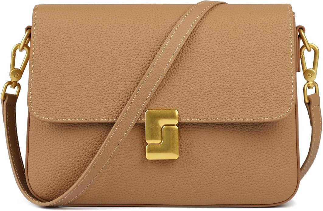 MFFOR Genuine Leather Shoulder Bag, Crossbody Bags for Women, Vintage Handbags, Satchel Purse wit... | Amazon (US)