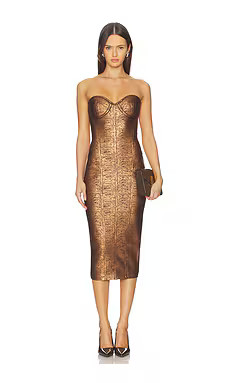 retrofete Charlize Dress in Coated Espresso from Revolve.com | Revolve Clothing (Global)