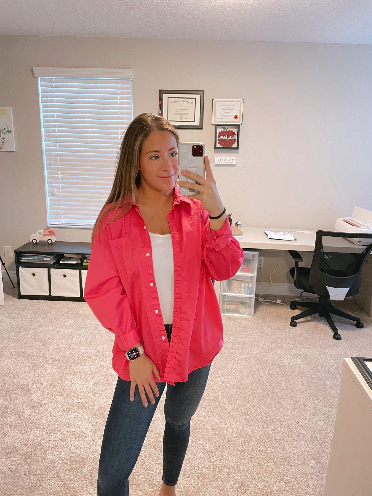 Valentine’s Day outfit 💗  

Pink shirt. Pink top. Pink button up. Valentines outfit. Spring outfit  

#LTKworkwear