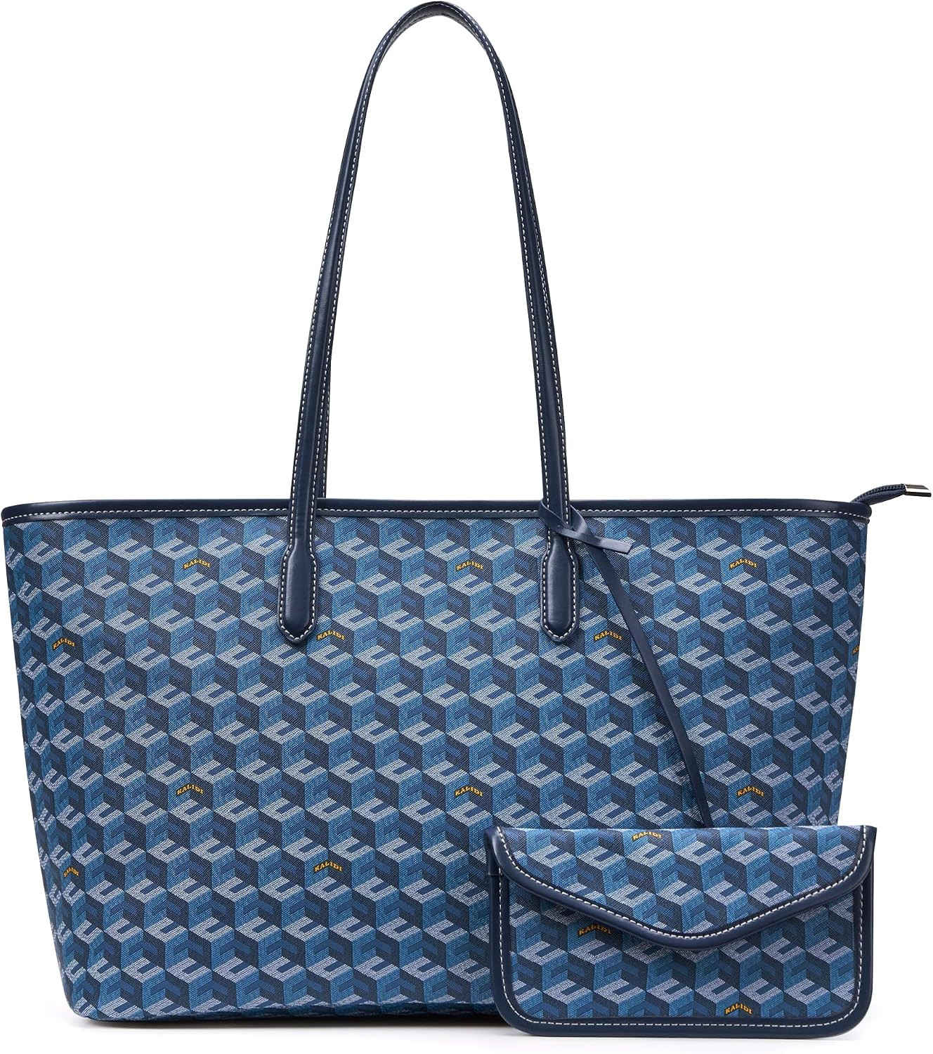 KALIDI 3D Cube Tote Bag Cubic Garden Monogram Print Leather Women Weekender Bag Shopper Handbags Purses with Top Handle | Amazon (US)