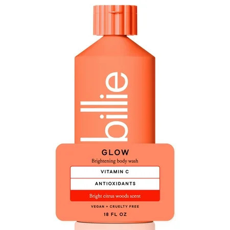 Billie Glow Brightening Womens Body Wash, 18 fl oz, Bright Citrus Woods Scent, Vegan, Cruelty Free | Walmart (US)