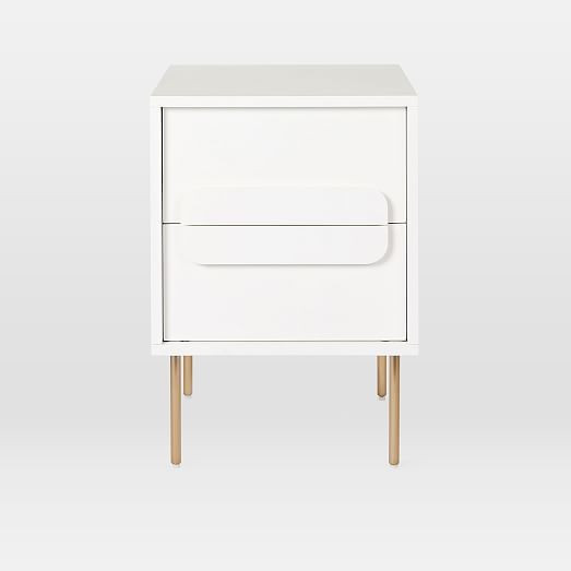 Gemini Nightstand - White Lacquer | West Elm (US)