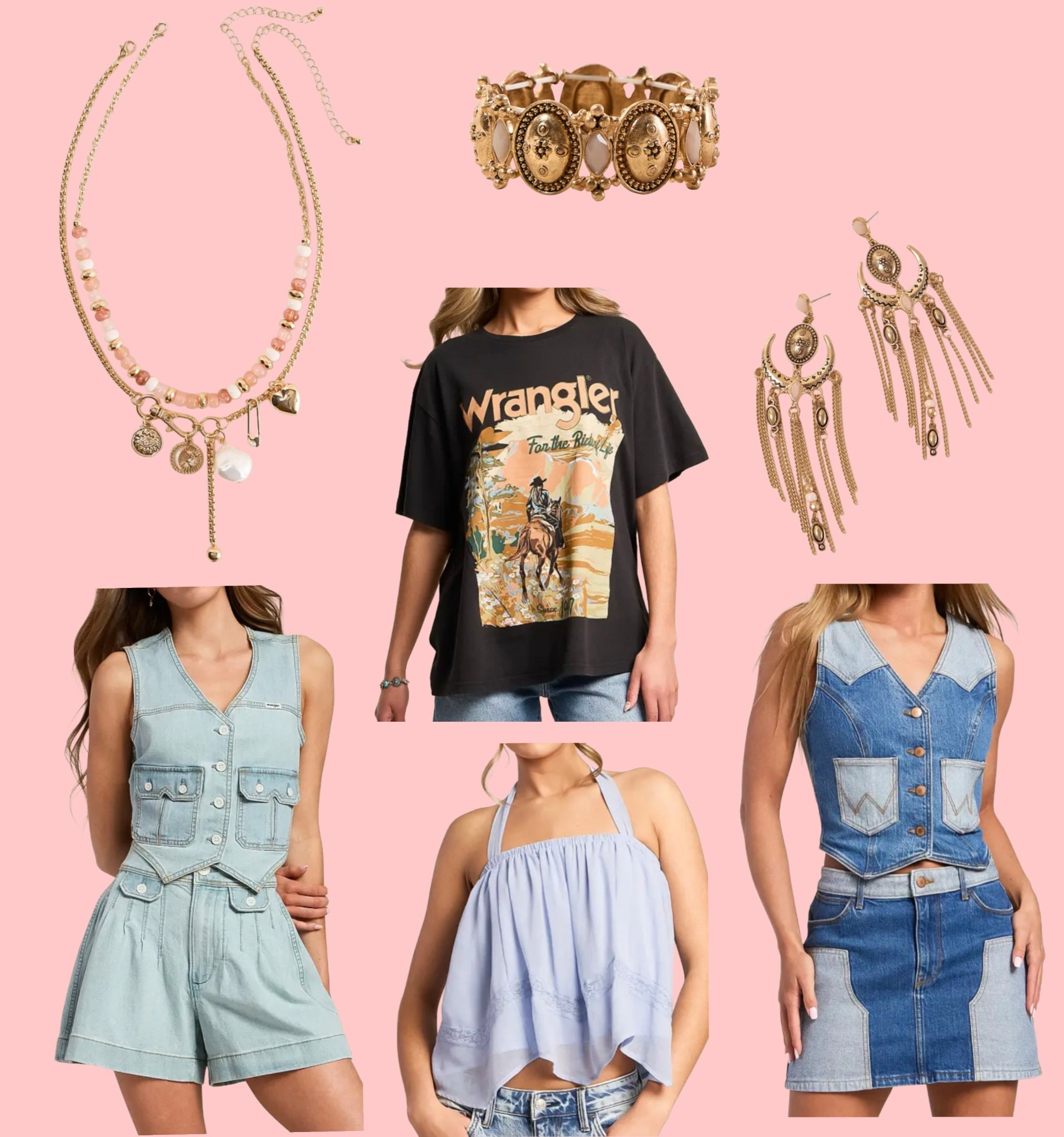 New arrivals! Matching denim sets, cute tops, and new gold jewelry! Absolutely love the earrings and necklace set 

#LTKSeasonal #LTKootd #LTKFestival