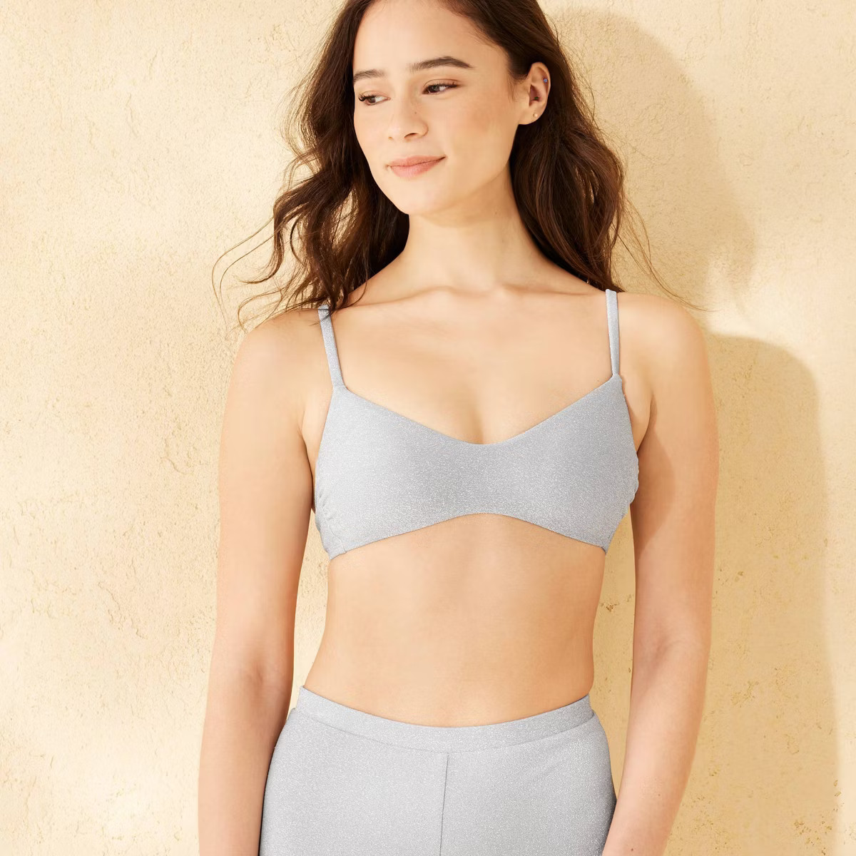 Women's Sparkle Scooped Bralette Bikini Top - Wild Fable™ | Target