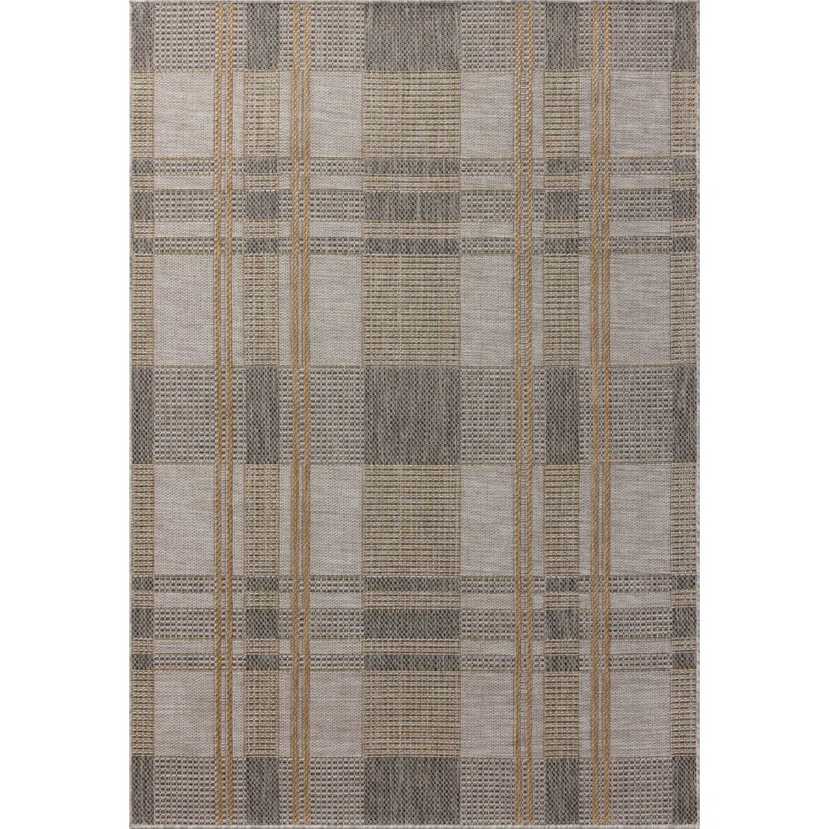 Gracie Oaks Altia Bone / Gold Indoor / Outdoor Area Rug | Wayfair North America