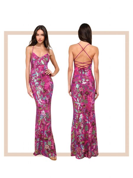 Magenta sequin lace up party maxi dress

#LTKfindsunder100 #LTKparties #LTKstyletip