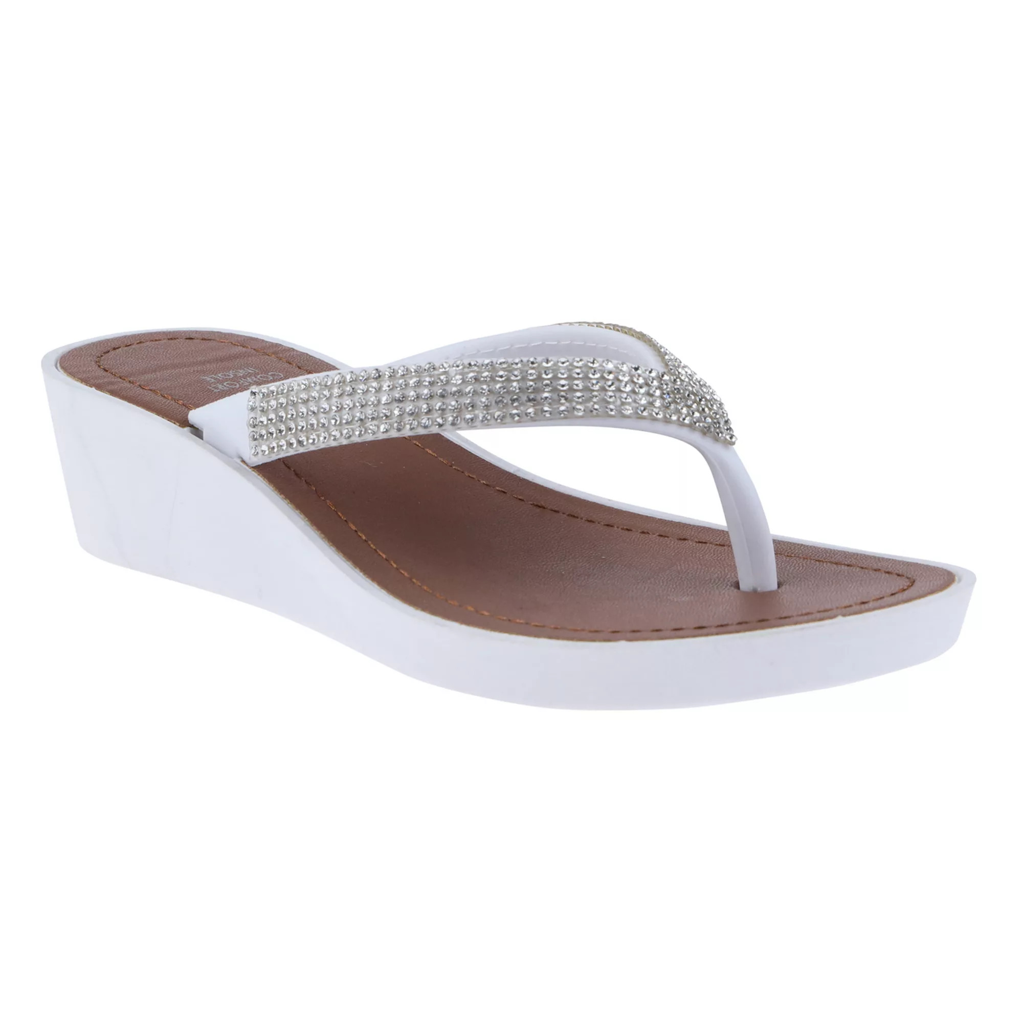 Girls Elli by Capelli Jelly Rhinestone Flip Flops | Kohl's