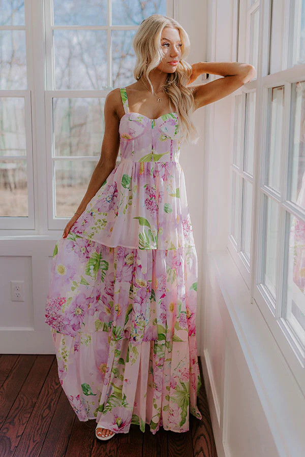 Heartfelt Elegance Floral Tiered Maxi Dress | Impressions Online Boutique