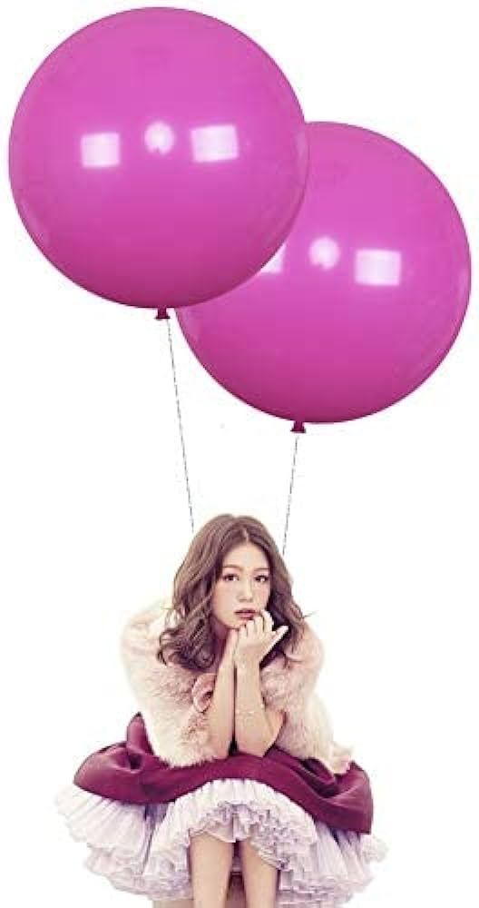 IN-JOOYAA 24 Inch Latex Round Balloons 5 Pack Hot Pink Thick Big Balloons for Party Decorations | Amazon (US)