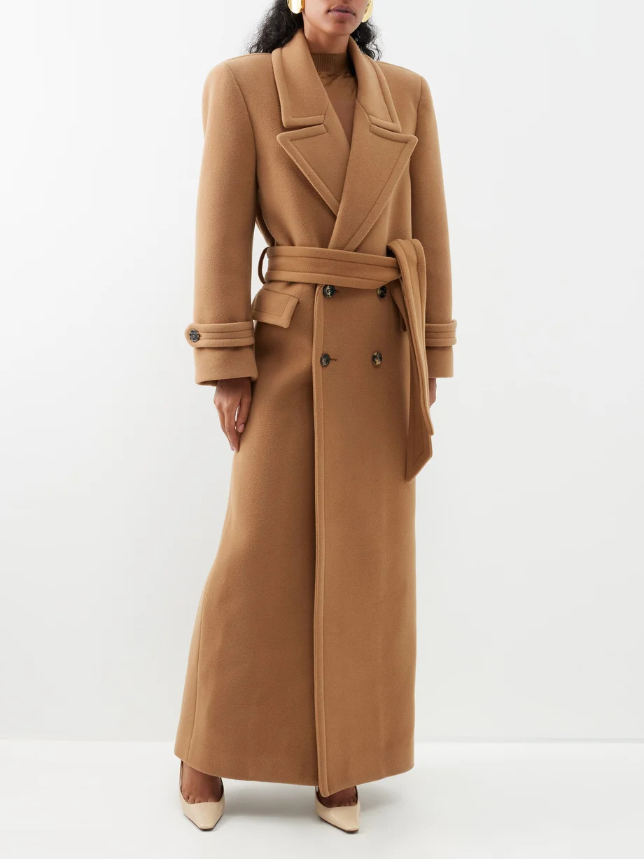 Oversized double-breasted wool-blend felt coat | Saint Laurent | Matches (US)