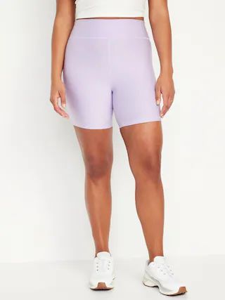 Extra High-Waisted Cloud+ Biker Shorts -- 6-inch inseam | Old Navy (US)
