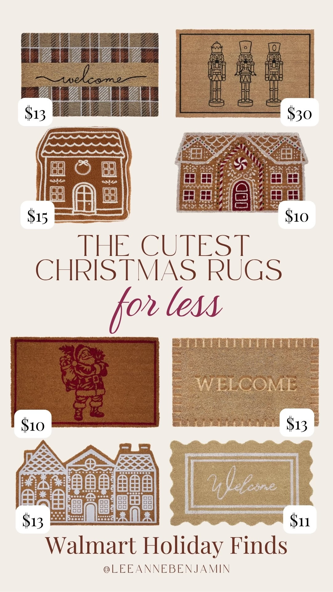 The cutest christmas rugs at Walmart! 

 #LTKmomlife #LTKOver40 #LTKHome