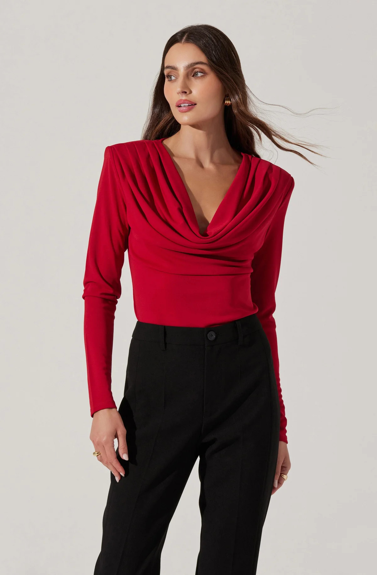 Deep Cowl Neck Top | ASTR The Label (US)