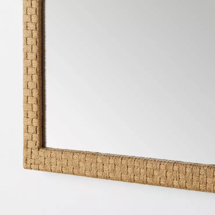 24" x 30" Woven Check Wall Mirror Natural - Threshold™ designed with Studio McGee | Target
