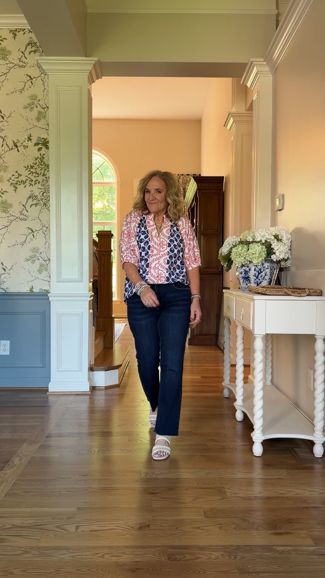  Avara 15% off code NANETTE15

Most items are true to size, I’m wearing a medium, 8, 29 in all except the following recommendations:
Red jeans definitely size up. I orders an 8/29 and they are too tight. Next size up would be better
Tammy gauze top I sized down to a small for a more tailored look. Medium would have been a bit more relaxed.
The Seychelles sandals are very comfortable. Cushioned footbed, so pretty with dresses or jeans. If in-between, size down.

Spring outfits 2026 Memorial Day outfit summer casual colored jeans

#LTKTravel #LTKOver40 #LTKMothersDay

 