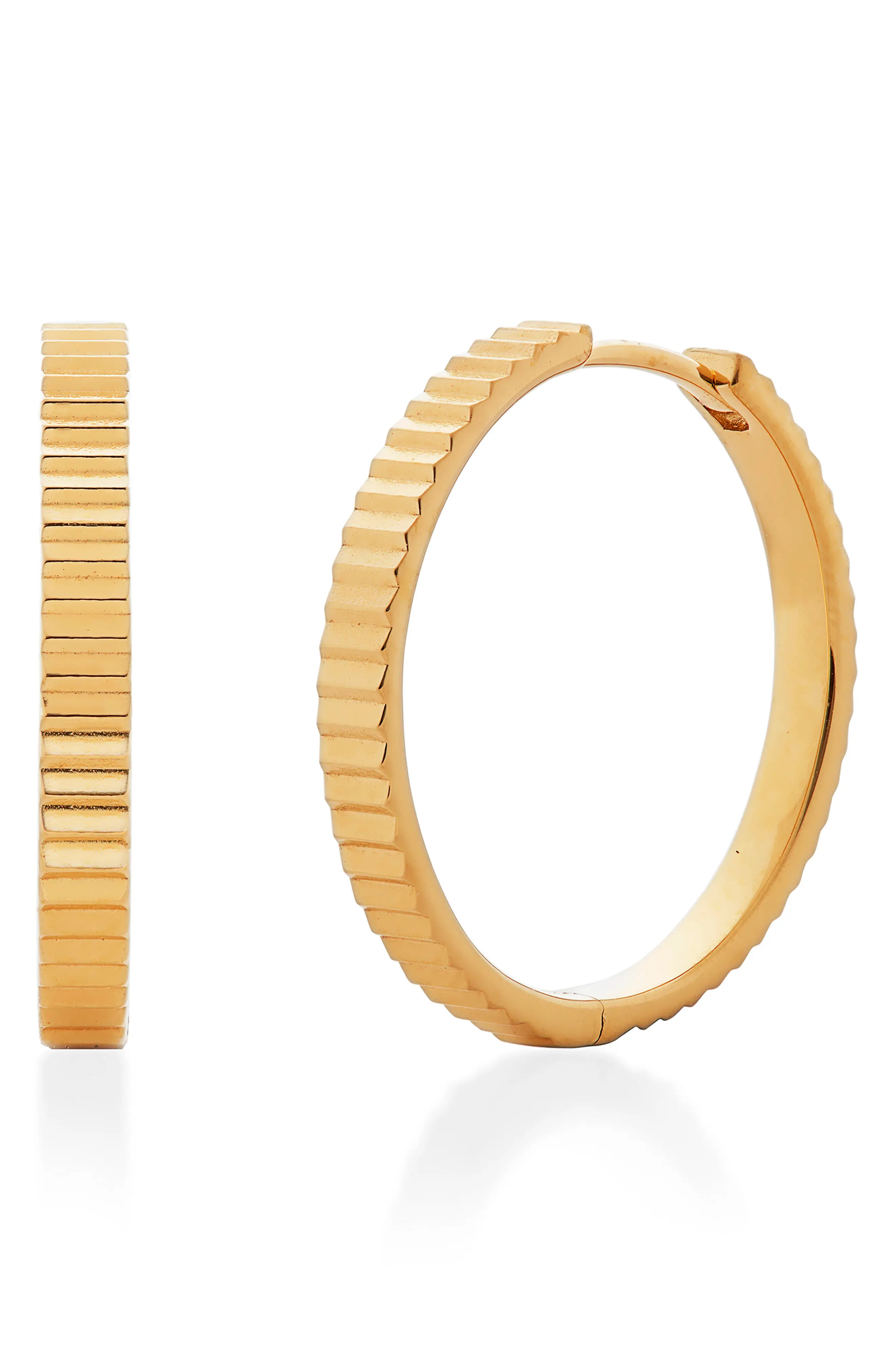 Monica Vinader Small Disco Hoop Earrings in Gp at Nordstrom | Nordstrom