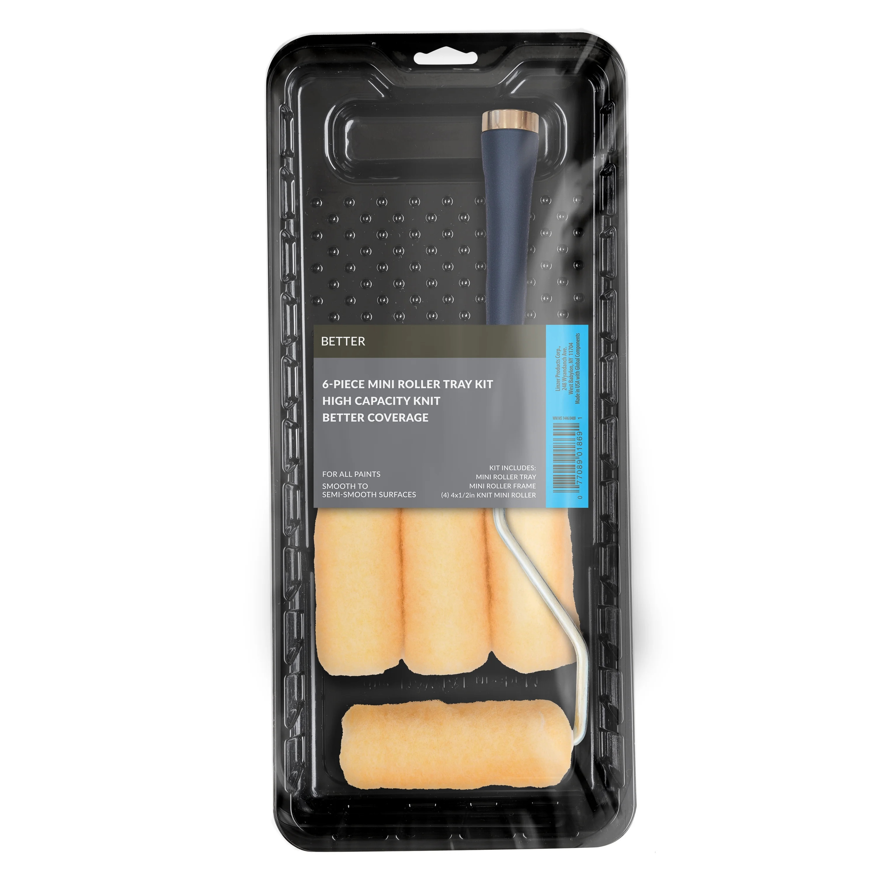 BETTER 6-Piece 4" Knit Paint Mini Roller Kit | Walmart (US)