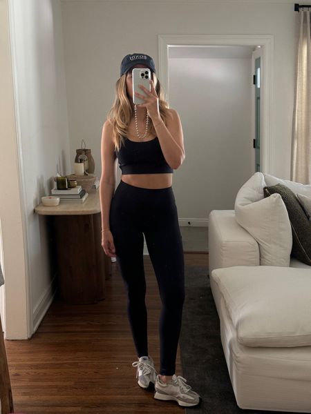 Quince workout set — wearing size small in both pieces 

New balance 327 run TTS 