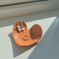 Marbled Pink Heart Dish Trinket Tray, Ring Dish, Aesthetic Room Decor Retro Pastel Ceramic Jewelry Dish | Etsy (US)