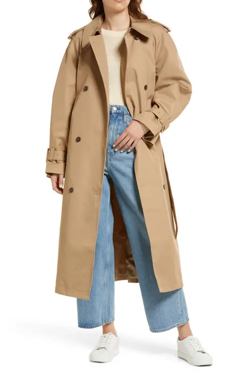 & Other Stories Classic Tie Waist Trench Coat in Beige at Nordstrom, Size Medium | Nordstrom