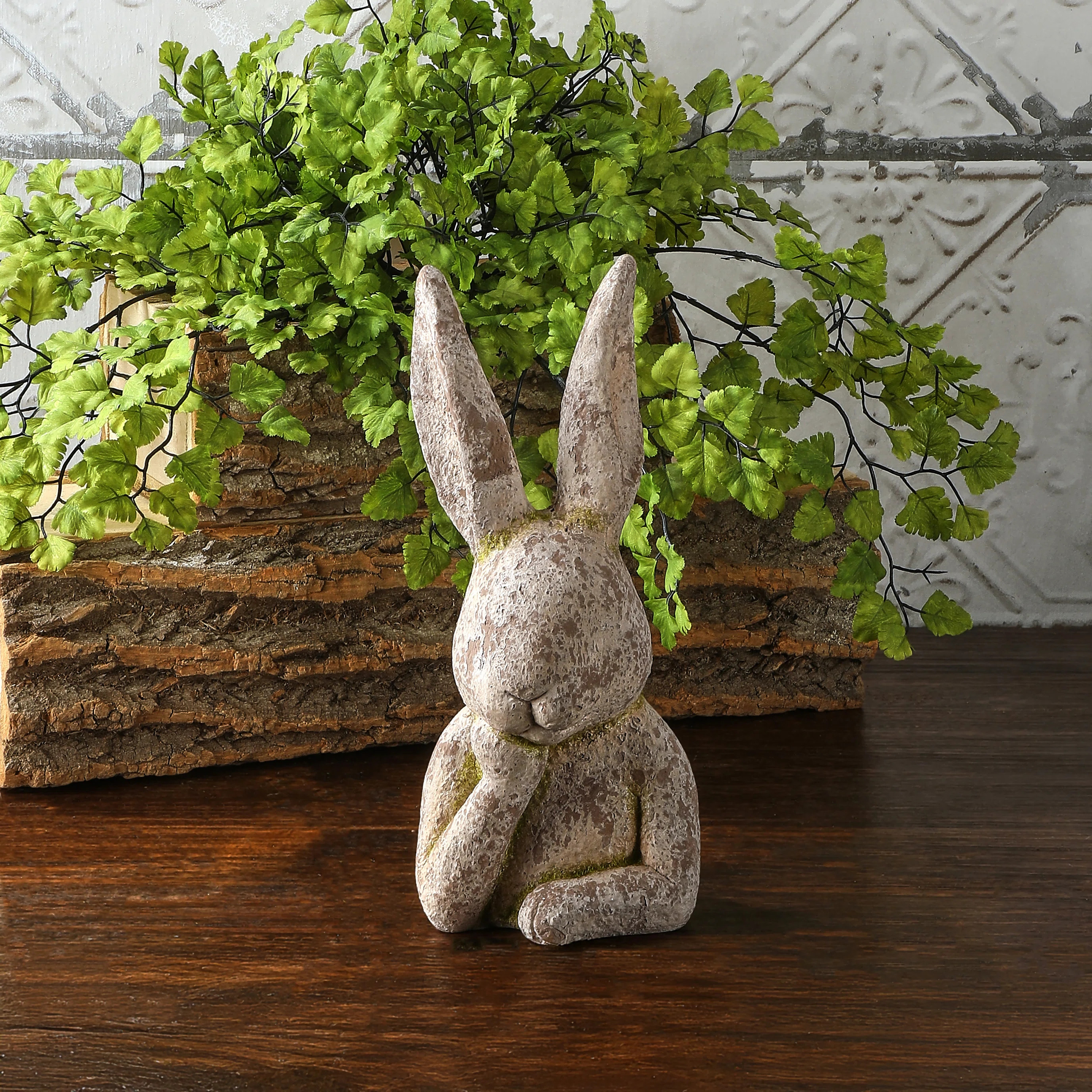 11" Resin Mossed Bunny Bust | Wayfair North America