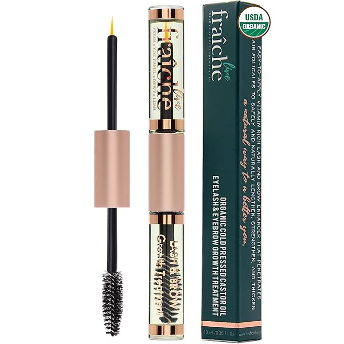 USDA Organic Castor Oil Lash Serum - Premium All Natural Cold Pressed Castor Oil Eyelash Growth S... | Amazon (US)