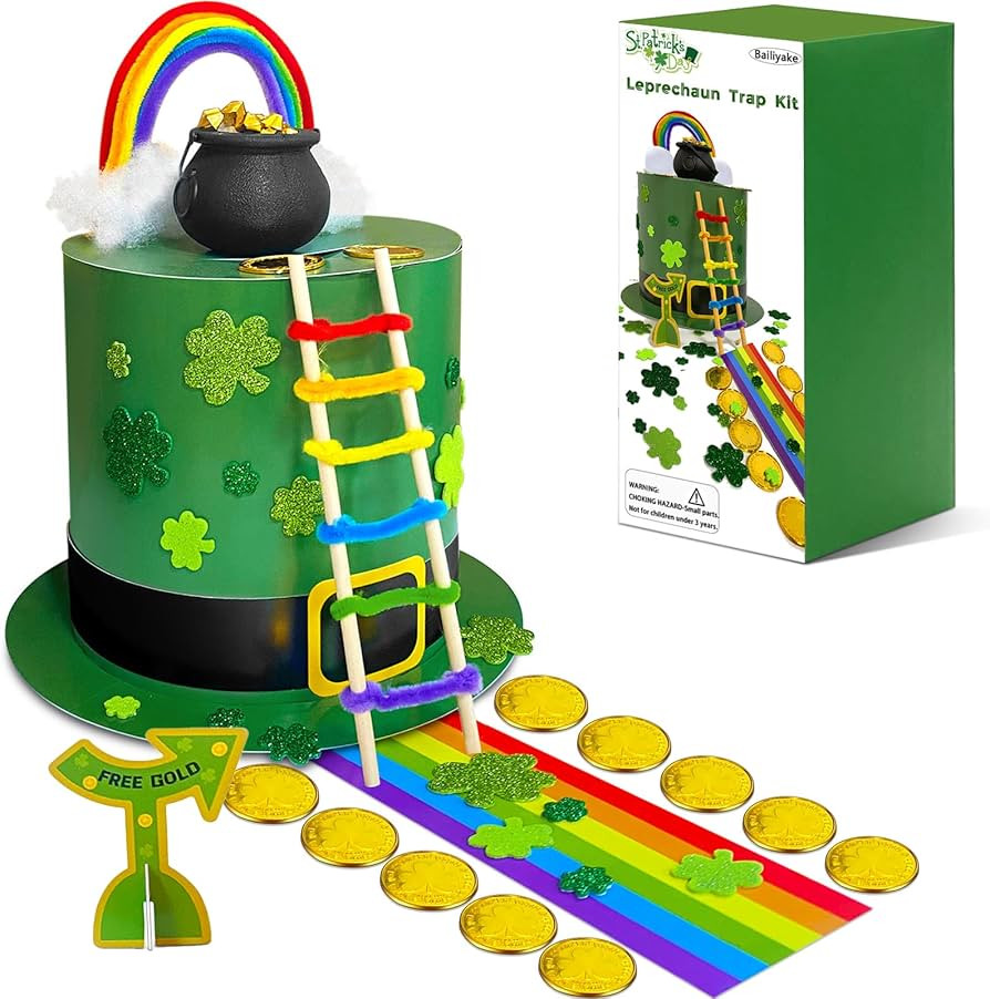 Bailiyake St. Patrick's Day DIY Leprechaun Trap Kit St Patricks Day Party Decorations DIY to Catc... | Amazon (US)