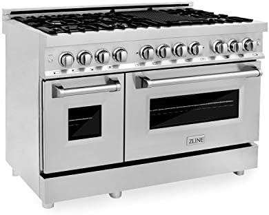 ZLINE 48" 6.0 cu. ft. Dual Fuel Range with Gas Stove and Electric Oven with Color Options (RA48) ... | Amazon (US)