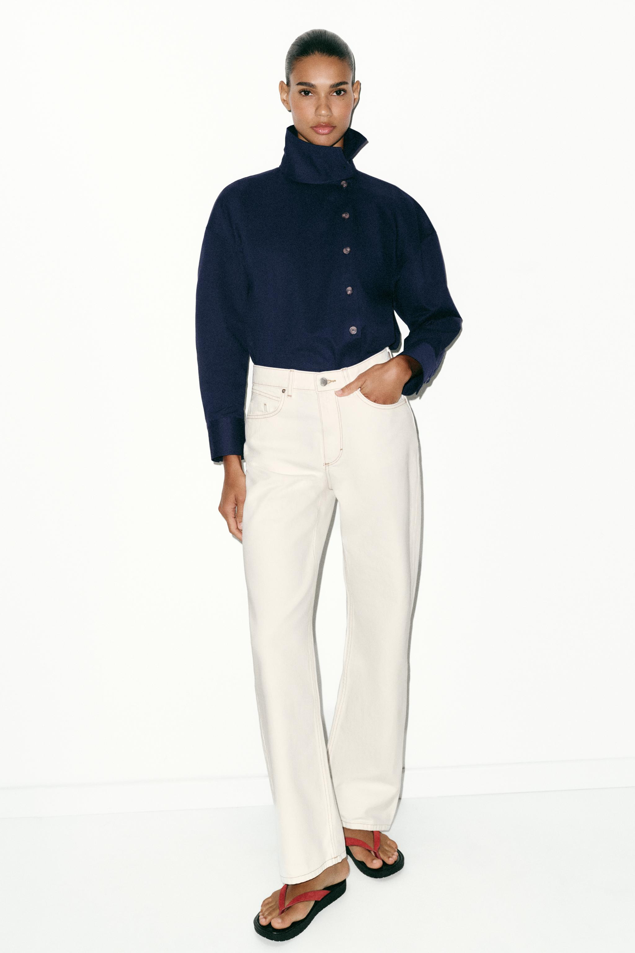 JEANS Z.03 STRAIGHT HIGH-WAIST LONG LENGTH | Zara UK