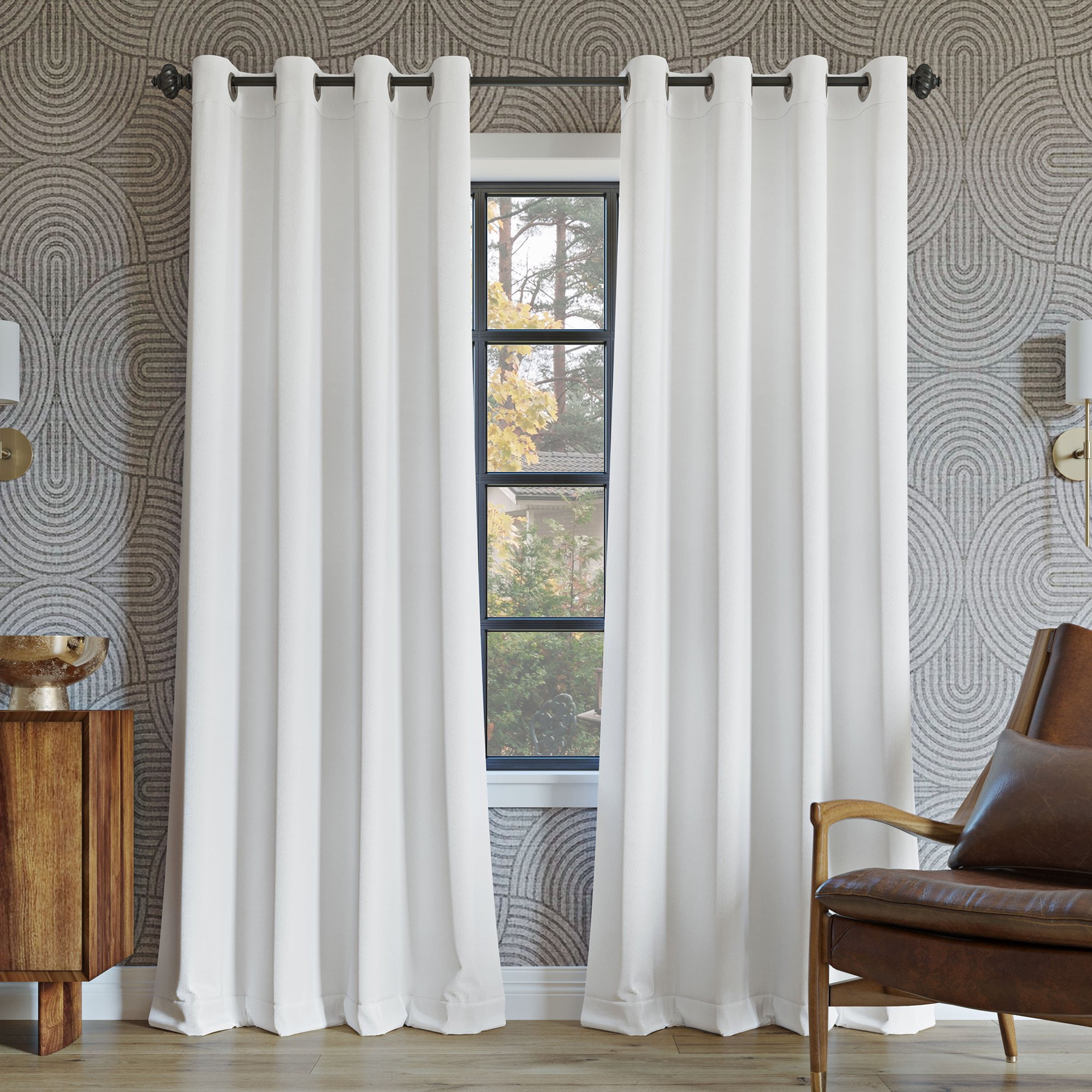 Sun Zero Oslo Extreme 100% Blackout Grommet Curtain Panel, 52"x84", White, 1-Piece Single Panel | Walmart (US)